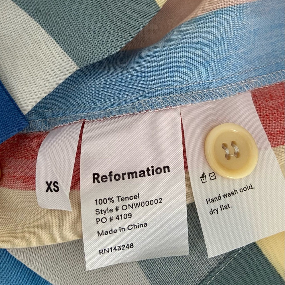 Reformation Multicolor Striped Set - Shirt & Shorts - Picture 3 of 6
